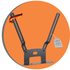 PureMounts PM-SOM-080 pour montage direct sur téléviseur compatible avec SONOS BEAM Barre de son, charge utile: 5 kg, noir