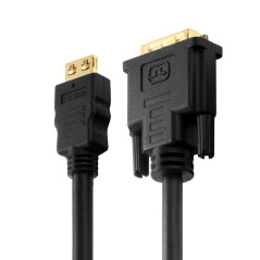 PureLink PI3000-020 Cble de connexion HDMI à Single Link DVI (2K FullHD (1080p), Ethernet), HDMI-A mle vers DVI-D mle (18+1), ce