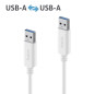 PureLink Câble USB-A vers USB-A, USB 3.1 Gen 1 avec transfert de données 5 GO/s, blanc, 1,00 m PureLink Câble USB-A vers USB-A, USB 3.1 Gen 1 avec transfert de données 5 GO/s, blanc, 1,00 m