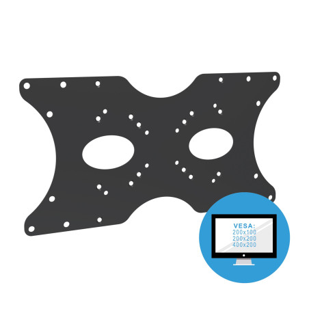 PureMounts ADAPT-B Plaque Adaptateur VESA universel pour l'Élargissement des Distances VESA, agrandit de VESA 50x50 jusqu'à 400x