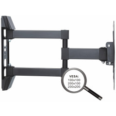 PureMounts PM-FM12-200 Support Murale pour Télévision 58-107 cm Noir