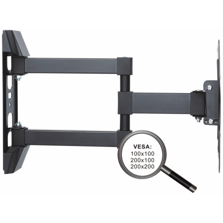 PureMounts PM-FM12-200 Support Murale pour Télévision 58-107 cm Noir