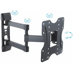 PureMounts PM-FM12-200 Support Murale pour Télévision 58-107 cm Noir