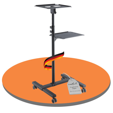 PureMounts PM-PCART-10 - chariot / table de projection inclinable pour projecteur, réglable en souplesse (950 mm à 1450 mm), rou