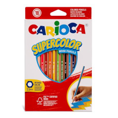 Crayons Hexagonal Supercolor - 18 Pcs
