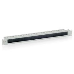 Equip Passage de câble 1U avec Brosse - Noir - 19"