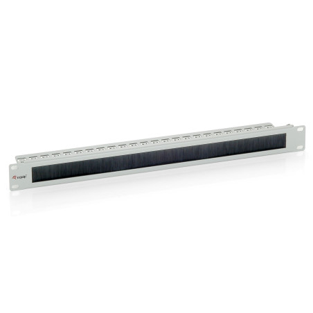 Equip Passage de câble 1U avec Brosse - Noir - 19"