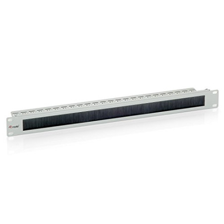 Equip Passage de câble 1U avec Brosse - Noir - 19"