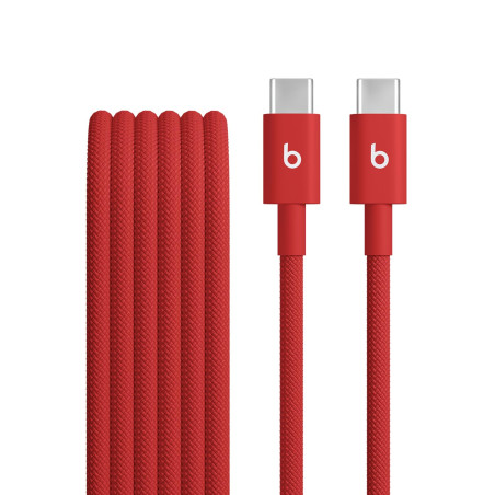 Beats USB-C vers USB-C Câble tissé, charge rapide, durable/anti-nœuds, chargeur compatible pour les appareils Apple et Android (