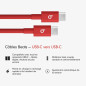 Beats USB-C vers USB-C Câble tissé, charge rapide, durable/anti-nœuds, chargeur compatible pour les appareils Apple et Android ( Beats USB-C vers USB-C Câble tissé, charge rapide, durable/anti-nœuds, chargeur compatible pour les appareils Apple et Android (
