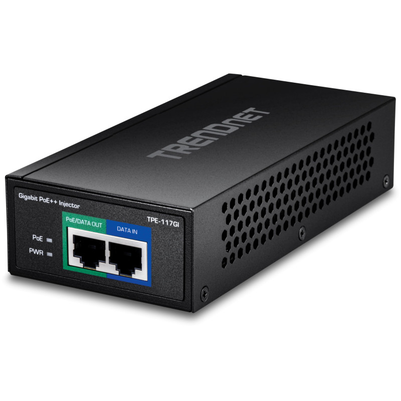 TRENDnet GIGABIT Ultra POE Plus Injector Noir TPE-117GI TRENDnet GIGABIT Ultra POE Plus Injector Noir TPE-117GI