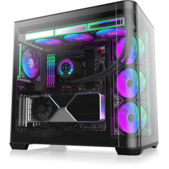 RAIJINTEK ATREUS BT7 Boîtier PC de jeu E-ATX en verre trempé incurvé, 7 x 120 mm, miroir infini, ventilateurs ARGB PWM, haute ci