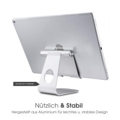 TerraTec 219728 Support en Aluminium pour Smartphone et Tablette