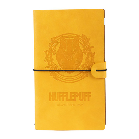 Grupo Erik - Ensemble Carnet de Voyage Harry Potter Poufsouffle - Carnet de Notes 2 en 1 - Notebook Simili Cuir