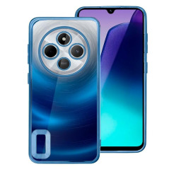 Cool Coque pour Xiaomi Redmi 14C / Poco C75 avec Bord métallique (Bleu)
