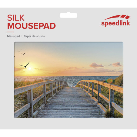 Speedlink Tapis de Souris Silk - Tapis de Souris doté d’Une Surface Textile Souple, d’Un Effet Antistatique et de propriétés de
