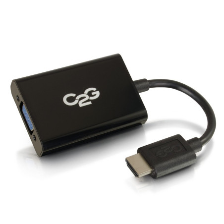 C2G/Cables to Go 41350 HDMI mâle vers VGA Femelle Adaptateur convertisseur Dongle Mâle vers VGA/Audio stéréo Femelle Noir