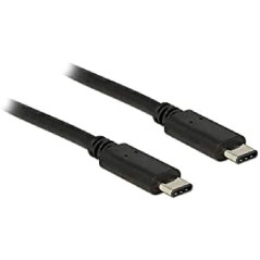 DeLOCK 0.5m USB 2.0 câble USB 0,5 m USB C Noir