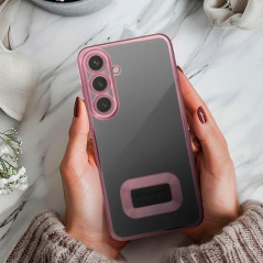 Cool Coque pour Samsung A165 Galaxy A16 / A16 5G Bord métallique (Rose)