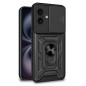 Cool Coque pour iPhone 16 avec Anneau Dur Noir