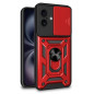 Cool Coque pour iPhone 16 avec Anneau Dur Rouge