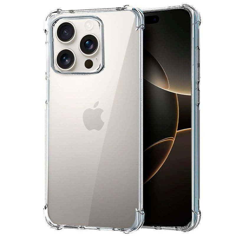 Cool Coque Antichoc Transparente pour iPhone 16 Pro