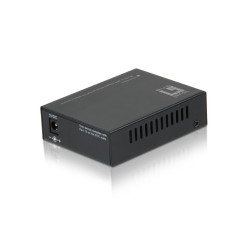 LevelOne GVT-2010 convertisseur de support réseau Noir - Convertisseurs de support réseau (IEEE 802.3,IEEE 802.3ab,IEEE 802.3af,