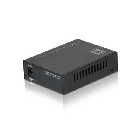 LevelOne GVT-2010 convertisseur de support réseau Noir - Convertisseurs de support réseau (IEEE 802.3,IEEE 802.3ab,IEEE 802.3af,