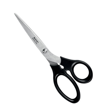 LEITZ - Ciseaux 200 mm en Acier Inoxydable, Ciseaux Gauchers & Droitiers, Paire de Ciseaux Multifonctions pour le Bureau & la Ma