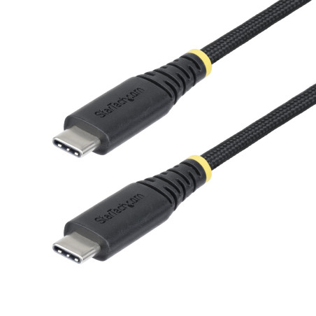 StarTech.com Câble de Charge USB-C de 2m, PD EPR 240 W (5 A), Gaine Tressée/Silicone Double Couche, Cordon USB 2.0, USB-IF