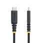 StarTech.com Câble de Charge USB-C de 2m, PD EPR 240 W (5 A), Gaine Tressée/Silicone Double Couche, Cordon USB 2.0, USB-IF