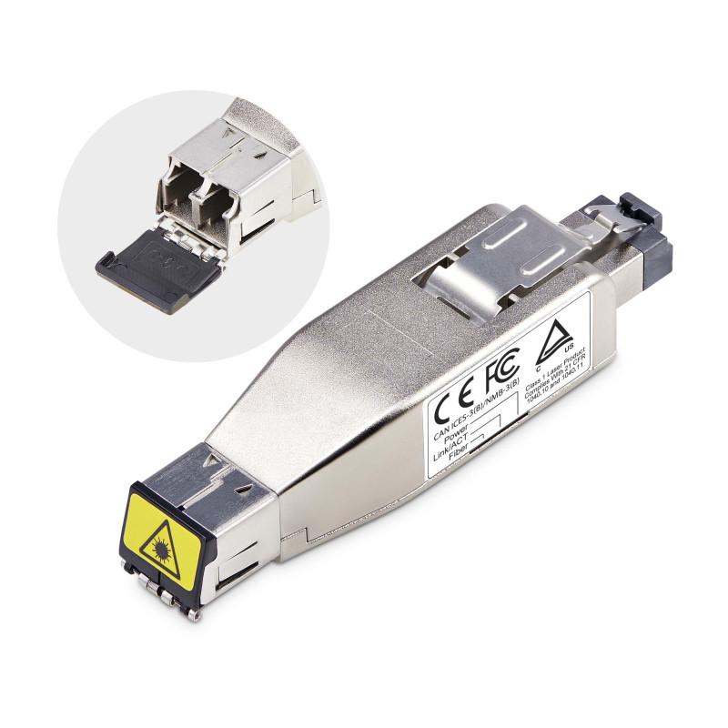 StarTech.com Convertisseur de Média Ethernet Gigabit Fibre vers RJ45, Optique Monomode 10km/Multimode 800m, Micro Mini, TAA StarTech.com Convertisseur de Média Ethernet Gigabit Fibre vers RJ45, Optique Monomode 10km/Multimode 800m, Micro Mini, TAA