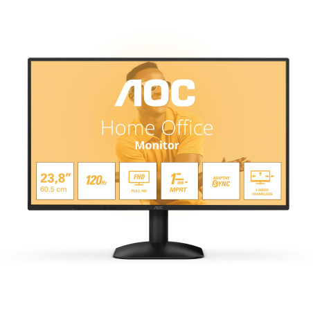 AOC 24B31H - Moniteur Full HD 24 Pouces, 120 Hz, synchronisation d'image adaptative (1920x1080, 1x D-Sub, 1x HDMI 1.4) Noir