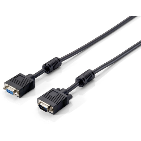equip VGA Verlängerungscable 3+7 HDB15, AWG30, 5m, noir