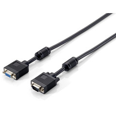 equip VGA Verlängerungscable 3+7 HDB15, AWG30, 5m, noir
