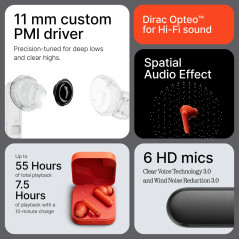 CMF by Nothing Buds 2 Écouteurs sans Fil avec ANC Hybride de 48 DB, autonomie de 55 Heures, Driver PMI de 11 mm, 6 micros HD et
