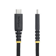 StarTech.com Câble de Charge USB-C de 3m, Verrouillage par Vis Latérale, 240W (5A) PD EPR, Câble USB 2.0 Robuste, USB-IF