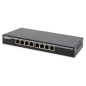DIGITUS Commutateur réseau PoE - 8 ports - Gigabit Ethernet - non administré - 8x ports RJ45 - budget PoE 135W - 10/100/1000 Mbi