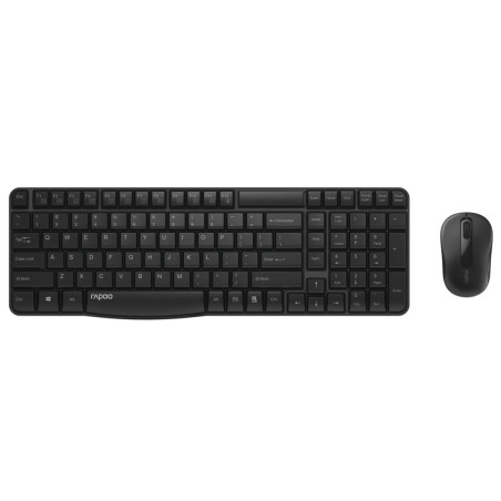 Rapoo Clavier et Souris sans Fil X 1800s" (Pack Kit Clavier Souris sans Fil 2.4GHz, Dongle Nano USB, Autonomie 12mois, Souris Op