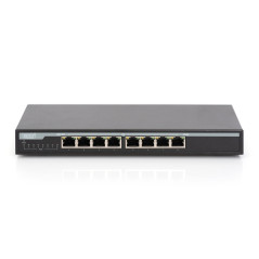 DIGITUS Commutateur réseau PoE - 8 ports - Gigabit Ethernet - non administré - 8x ports RJ45 - budget PoE 135W - 10/100/1000 Mbi
