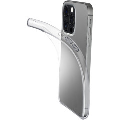 cellularline - Fine - iPhone 15 Pro Max - Coque en Caoutchouc Souple Ultra Fine et Transparente - Design Ultra-Fin - Bords, Bout
