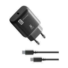 Cellularline - Super Fast Charger Kit 25W - Chargeur Secteur pour Appareils Samsung Compatibles avec 25W Super Fast Charge Power