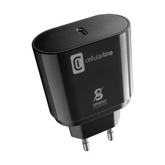 Cellularline - Super Fast Charger Kit 25W - Chargeur Secteur pour Appareils Samsung Compatibles avec 25W Super Fast Charge Power