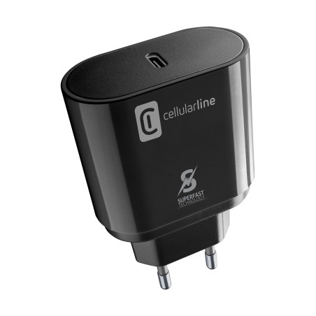 Cellularline - Super Fast Charger Kit 25W - Chargeur Secteur pour Appareils Samsung Compatibles avec 25W Super Fast Charge Power