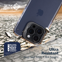 cellularline - Tetra Force Strong Guard - iPhone 15 Pro Max - Étui Flexible Ultra-Protecteur, Anti-Choc avec Technologie antibac