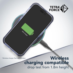 cellularline - Tetra Force Strong Guard - iPhone 15 Pro Max - Étui Flexible Ultra-Protecteur, Anti-Choc avec Technologie antibac