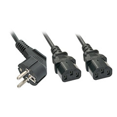 Lindy 30048 Câble Secteur Y Schuko vers 2 x IEC C13