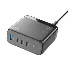 Cellularline - Chargeur GaN ultra compact MULTIPOWER Desk GAN 150W avec 4 ports - 3 USB-C, 1 port USB-A - Équipé de la technolog