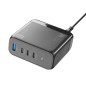 Cellularline - Chargeur GaN ultra compact MULTIPOWER Desk GAN 150W avec 4 ports - 3 USB-C, 1 port USB-A - Équipé de la technolog Cellularline - Chargeur GaN ultra compact MULTIPOWER Desk GAN 150W avec 4 ports - 3 USB-C, 1 port USB-A - Équipé de la technolog