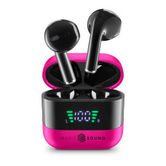 Music Sound, Spark, Écouteurs TWS, Bluetooth, sans Fil, écran LED, Temps de Jeu 30 Heures, Paire Automatique, Commandes tactiles